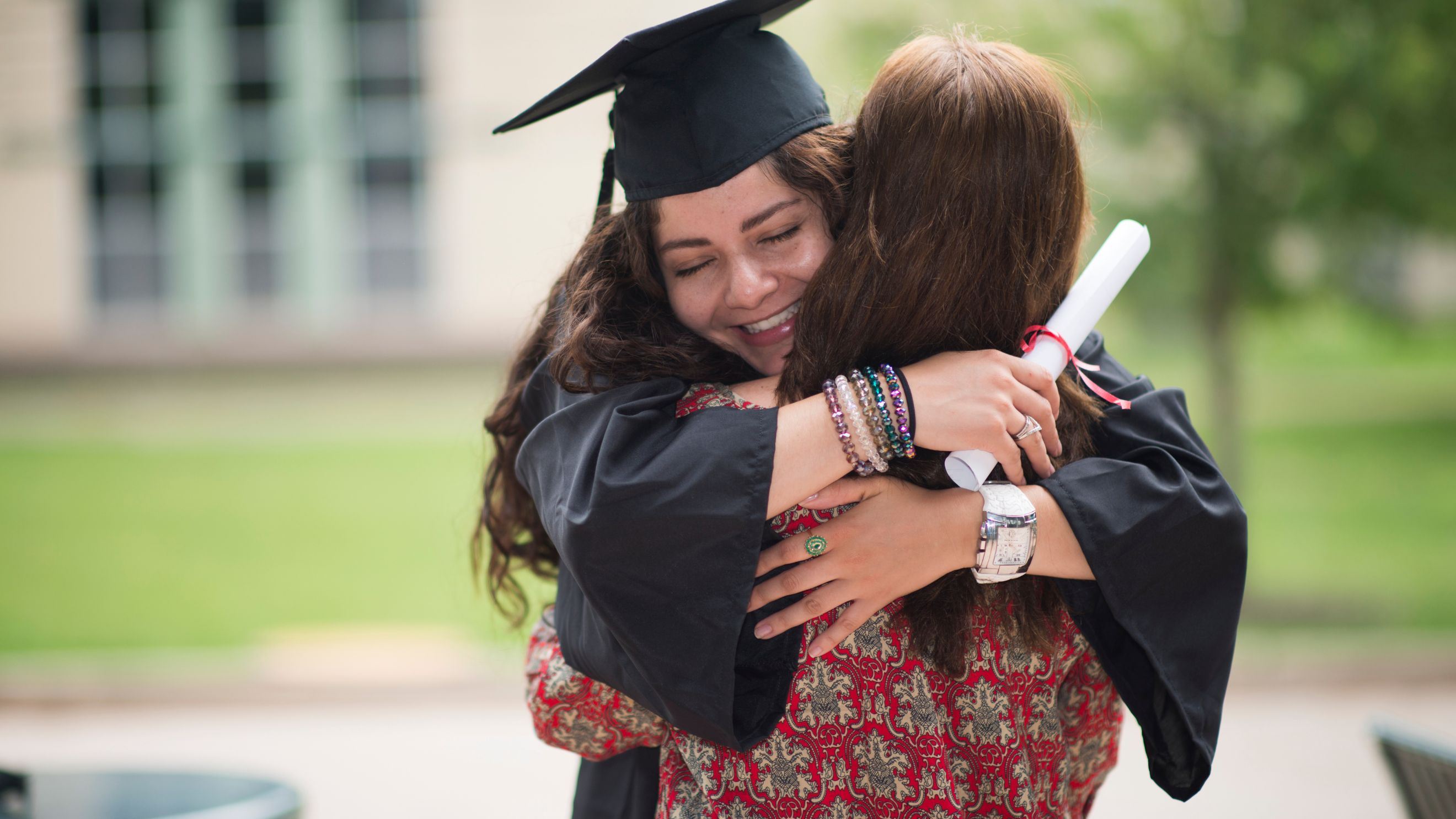 College student graduating